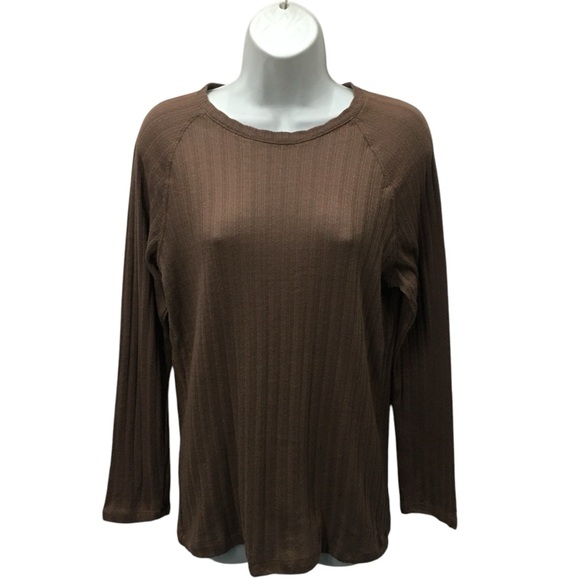 Jaclyn Smith Knit Brown Lightweight Raglan Top - Women’s Small NWOT - Picture 9 of 13